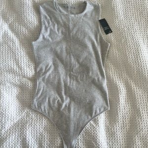 Abercrombie and Fitch Cotton Seamless Fabric Crew Tank Bodysuit